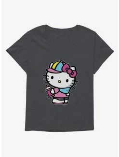 Brand new ❤️ Hello Kitty Spray Can Side 👧 Girls T-Shirt Plus Size ✔️ -Cheap Sanrio Store 17259508 hi