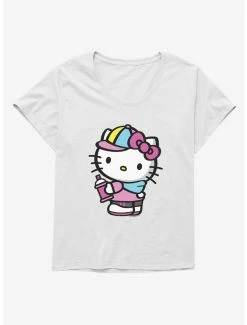 Brand new ❤️ Hello Kitty Spray Can Side 👧 Girls T-Shirt Plus Size ✔️ -Cheap Sanrio Store 17259517 hi