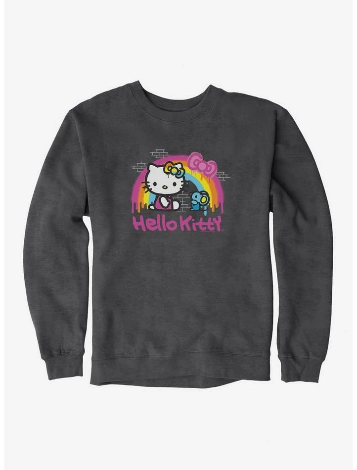 Best Sale 🌟 Hello Kitty Rainbow Graffiti Sweatshirt 🥰 3 Best Sale 🌟 Hello Kitty Rainbow Graffiti Sweatshirt 🥰