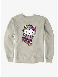 Best Sale 🛒 Hello Kitty Skateboard Sweatshirt 🎁