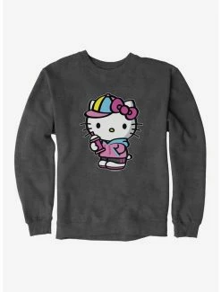 Promo 🤩 Hello Kitty Spray Can Front Sweatshirt 🎁 -Cheap Sanrio Store 17261146 hi