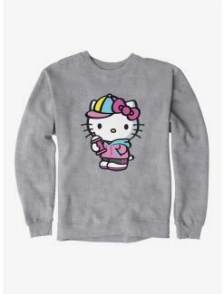 Best Sale 🔔 Hello Kitty Spray Can Front Sweatshirt 💯