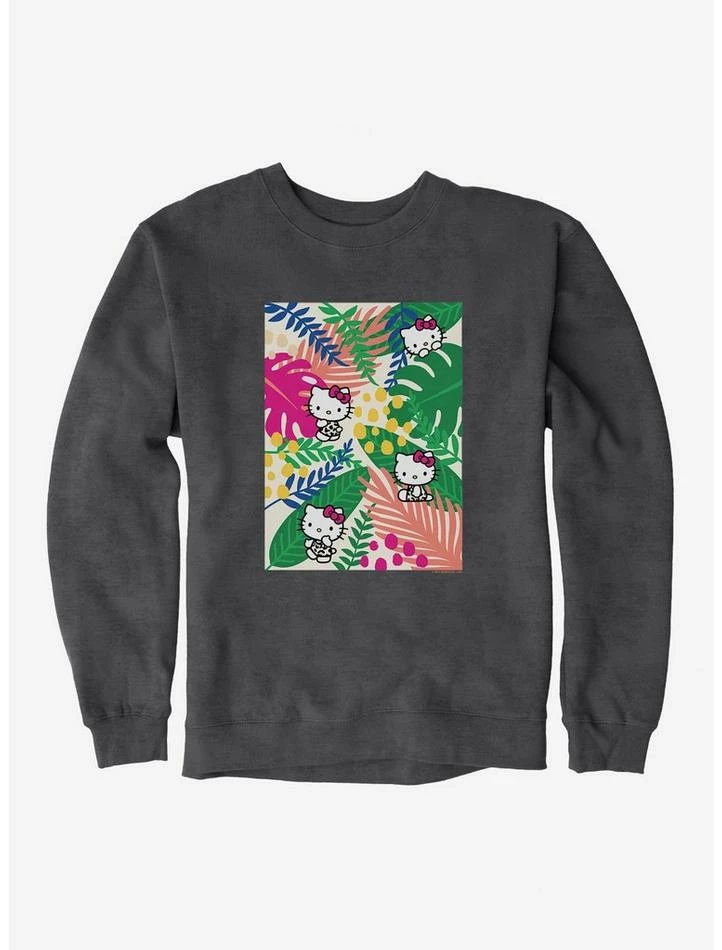 Budget 😀 Hello Kitty Jungle Paradise Poster Sweatshirt 😍 5 Budget 😀 Hello Kitty Jungle Paradise Poster Sweatshirt 😍 - Image 3