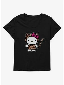Promo 🧨 Hello Kitty Jungle Paradise Leopard Costume 👧 Girls T-Shirt Plus Size 🔥 -Cheap Sanrio Store 17392384 hi