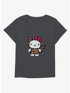Promo 🧨 Hello Kitty Jungle Paradise Leopard Costume 👧 Girls T-Shirt Plus Size 🔥 -Cheap Sanrio Store 17392393 hi