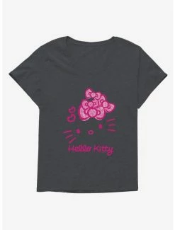 Coupon ⌛ Hello Kitty Jungle Paradise Pink Logo 👧 Girls T-Shirt Plus Size 👍 -Cheap Sanrio Store 17392438 hi