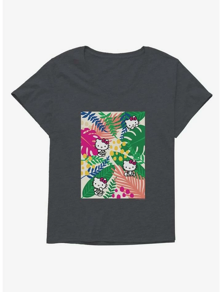 Discount ❤️ Hello Kitty Jungle Paradise Poster 👧 Girls T-Shirt Plus Size ⌛ 3 Discount ❤️ Hello Kitty Jungle Paradise Poster 👧 Girls T-Shirt Plus Size ⌛