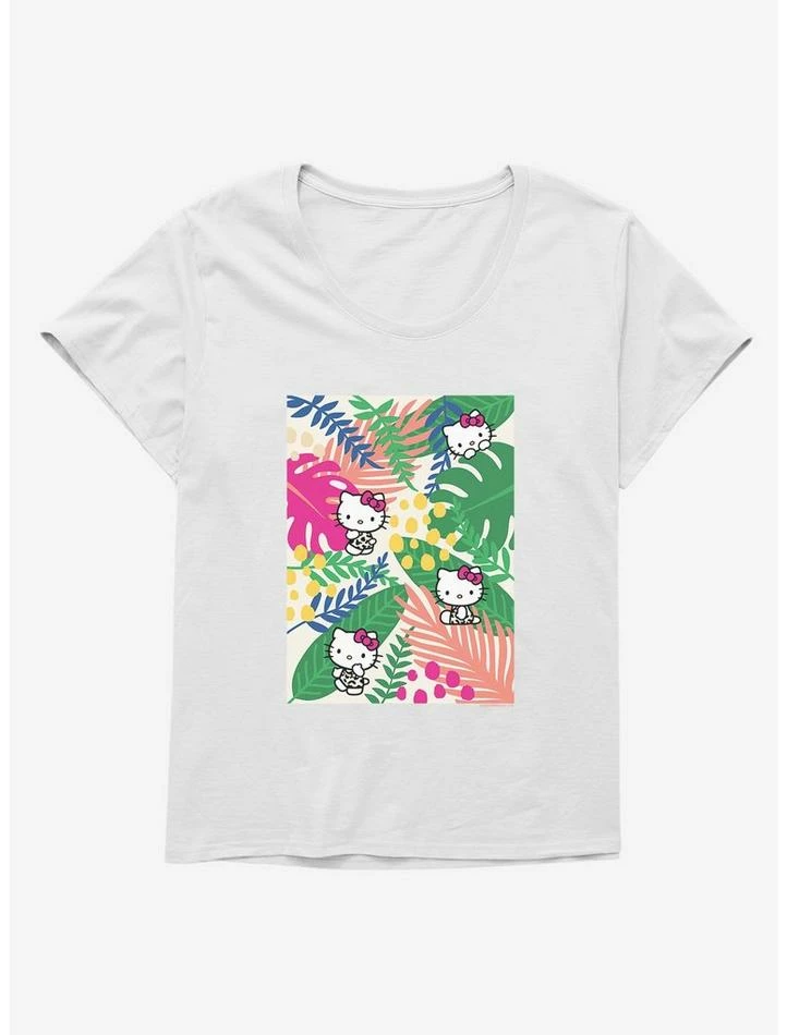 Discount ❤️ Hello Kitty Jungle Paradise Poster 👧 Girls T-Shirt Plus Size ⌛ 7 Discount ❤️ Hello Kitty Jungle Paradise Poster 👧 Girls T-Shirt Plus Size ⌛ - Image 5