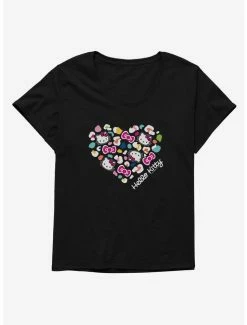 New ✔️ Hello Kitty Jungle Paradise Spotted Heart 👧 Girls T-Shirt Plus Size ⌛ -Cheap Sanrio Store 17392501 hi