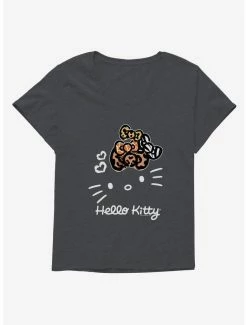 Cheap ⌛ Hello Kitty Jungle Paradise Stencil Outline 👧 Girls T-Shirt Plus Size 🧨 -Cheap Sanrio Store 17392555 hi 1