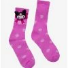 Budget 🔥 Kuromi 3D Plush Crew 🧦 Socks 🤩 -Cheap Sanrio Store 17438589 hi