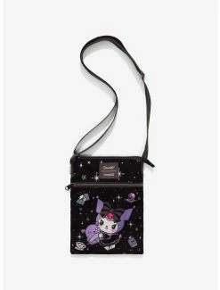 Hot Sale 🌟 Loungefly Kuromi Crystal Ball Passport Crossbody Bag ⭐