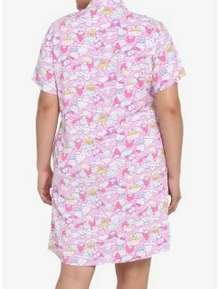 Brand new 😀 Hello Kitty And Friends Pastel Collage Button-Up 👗 Dress Plus Size 😀 -Cheap Sanrio Store 17589817 av2