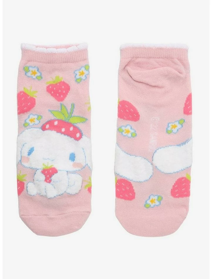 Top 10 😉 Cinnamoroll Strawberry Ruffle No-Show 🧦 Socks 🎉 4 Top 10 😉 Cinnamoroll Strawberry Ruffle No-Show 🧦 Socks 🎉 - Image 2