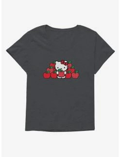 Budget 🌟 Hello Kitty Apples 👧 Girls T-Shirt Plus Size 🎉 -Cheap Sanrio Store 17675798 hi