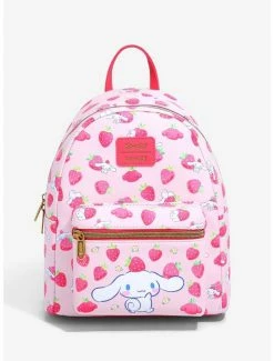 Best Sale 🌟 Loungefly Cinnamoroll Strawberries Mini 🎒 Backpack 👏