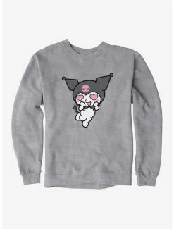 Discount ⌛ Kuromi Heart Eyes Sweatshirt 🔔 -Cheap Sanrio Store 17794263 hi