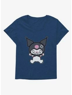 Best deal 🧨 Kuromi Angry Grin 👧 Girls T-Shirt Plus Size ⌛ -Cheap Sanrio Store 17794407 hi