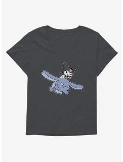 Cheap 🌟 Kuromi Flying Baku 👧 Girls T-Shirt Plus Size 💯 -Cheap Sanrio Store 17794806 hi