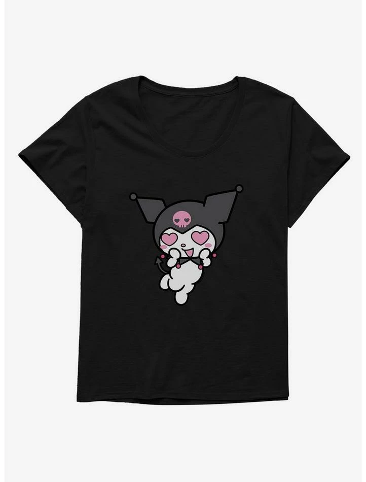 Coupon 🔥 Kuromi Heart Eyes 👧 Girls T-Shirt Plus Size 😉 4 Coupon 🔥 Kuromi Heart Eyes 👧 Girls T-Shirt Plus Size 😉 - Image 2