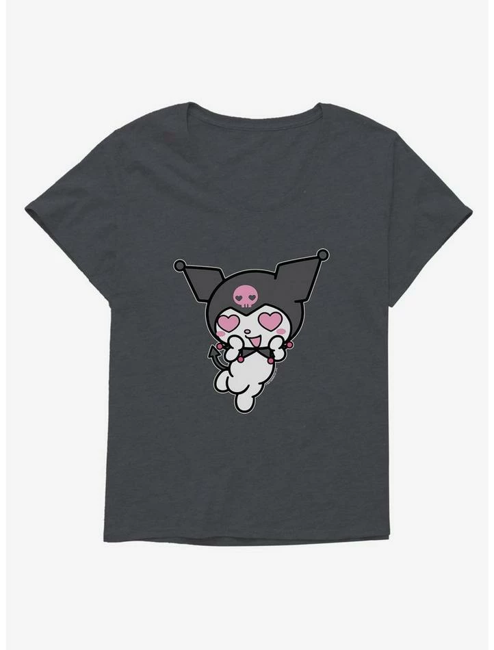 Coupon 🔥 Kuromi Heart Eyes 👧 Girls T-Shirt Plus Size 😉 5 Coupon 🔥 Kuromi Heart Eyes 👧 Girls T-Shirt Plus Size 😉 - Image 3