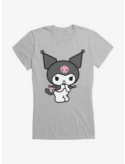 Cheapest ✔️ Kuromi Evil Giggle 👧 Girls T-Shirt 🎁 -Cheap Sanrio Store 17823639 hi
