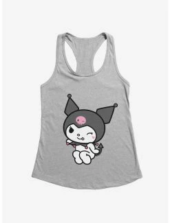 Cheap ๐ Kuromi Flirty Wink ๐ง Girls Tank ๐