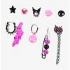 Outlet ✨ Kuromi Skull Flame Mismatch Earring Set 🌟 -Cheap Sanrio Store 17903838 hi