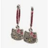 Best Sale 🎉 Hello Kitty Bling Hoop Drop Earrings ✨ -Cheap Sanrio Store 17903854 hi