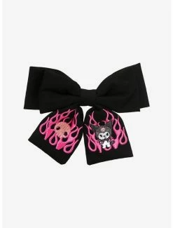 Buy ⭐ Kuromi Skull Flames Hair Bow ❤️