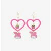 Deals ⌛ My Melody Strawberry Heart Drop Earrings 🛒 -Cheap Sanrio Store 17903897 hi