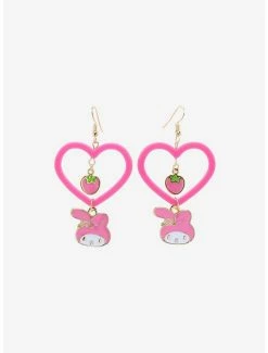 Deals ⌛ My Melody Strawberry Heart Drop Earrings 🛒