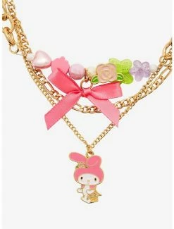 Best Pirce 🔔 My Melody Bow Charm Necklace Set 😀 7 Best Pirce 🔔 My Melody Bow Charm Necklace Set 😀 -Cheap Sanrio Store 17903907 av2