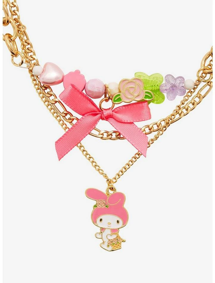 Best Pirce 🔔 My Melody Bow Charm Necklace Set 😀 5 Best Pirce 🔔 My Melody Bow Charm Necklace Set 😀 - Image 3