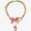 Best Pirce 🔔 My Melody Bow Charm Necklace Set 😀 2 Best Pirce 🔔 My Melody Bow Charm Necklace Set 😀 -Cheap Sanrio Store 17903907 hi