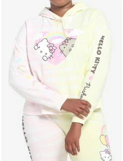 Best Sale ✨ Hello Kitty X Pusheen Tie-Dye 👧 Girls Hoodie Plus Size 🌟