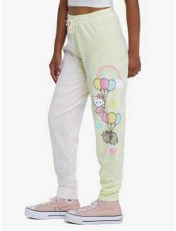 Buy 🔥 Hello Kitty X Pusheen Tie-Dye 👧 Girls Sweatpants 🔥 -Cheap Sanrio Store 18008848 av3