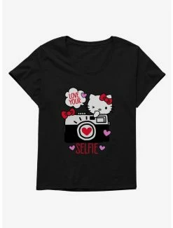 Flash Sale ⌛ Hello Kitty Selfie Love 👧 Girls T-Shirt Plus Size 🎁 -Cheap Sanrio Store 18055378 hi