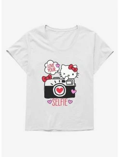 Flash Sale ⌛ Hello Kitty Selfie Love 👧 Girls T-Shirt Plus Size 🎁 -Cheap Sanrio Store 18055396 hi