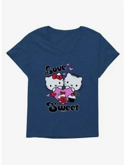 Top 10 🎉 Hello Kitty Sweet Love 👧 Girls T-Shirt Plus Size 🔔 -Cheap Sanrio Store 18055405 hi