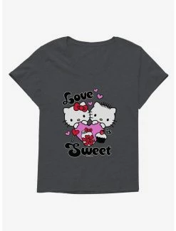 Top 10 🎉 Hello Kitty Sweet Love 👧 Girls T-Shirt Plus Size 🔔 -Cheap Sanrio Store 18055423 hi