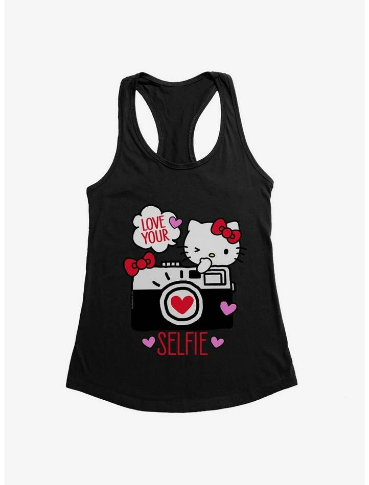 New 😀 Hello Kitty Selfie Love 👧 Girls Tank 🌟 4 New 😀 Hello Kitty Selfie Love 👧 Girls Tank 🌟 - Image 2