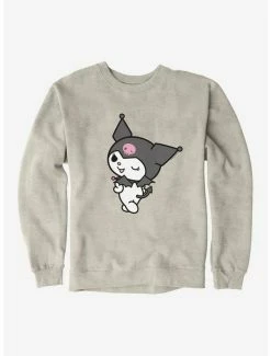 Outlet 😍 Kuromi Turning Wink Sweatshirt ✨ -Cheap Sanrio Store 18076241 hi