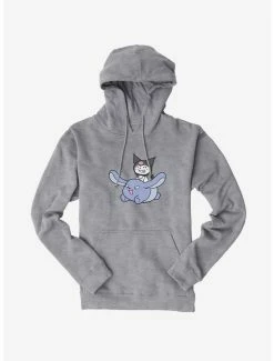 Best Sale 🧨 Kuromi Happy Baku Flying Hoodie ❤️ -Cheap Sanrio Store 18076402 hi