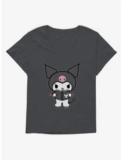 Buy 👏 Kuromi Reading 👧 Girls T-Shirt Plus Size 😉 -Cheap Sanrio Store 18076768 hi