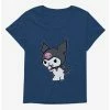 Buy ✔️ Kuromi Turning Giggle 👧 Girls T-Shirt Plus Size 🤩 -Cheap Sanrio Store 18076885 hi