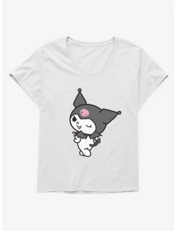 Wholesale 🛒 Kuromi Turning Wink 👧 Girls T-Shirt Plus Size 🎁 -Cheap Sanrio Store 18076930 hi