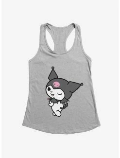 Promo 🌟 Kuromi Turning Wink 👧 Girls Tank ✔️