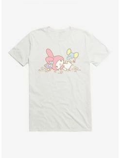 Promo 🔥 My Melody Outside Adventure With Flat T-Shirt 🎉 -Cheap Sanrio Store 18109807 hi