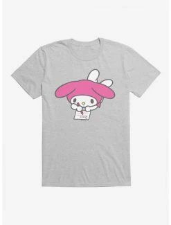 Cheapest ❤️ My Melody Writing T-Shirt 🎁 -Cheap Sanrio Store 18110122 hi